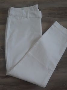 NWT White Mid Rise Ankle Pixie pants sz12